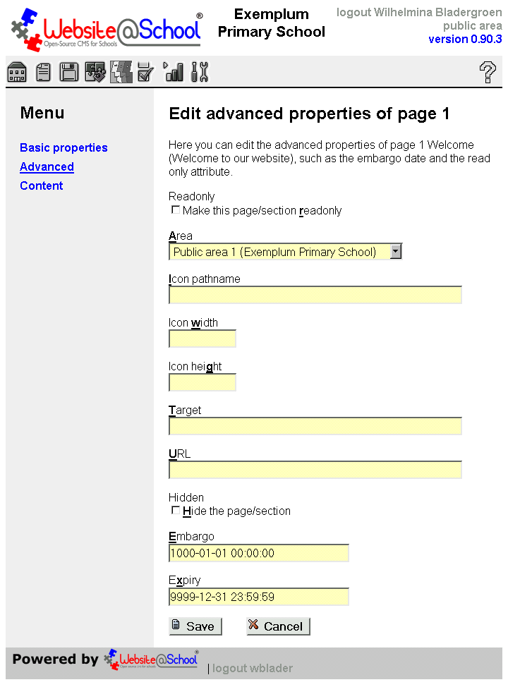 [ page advanced properties  ]